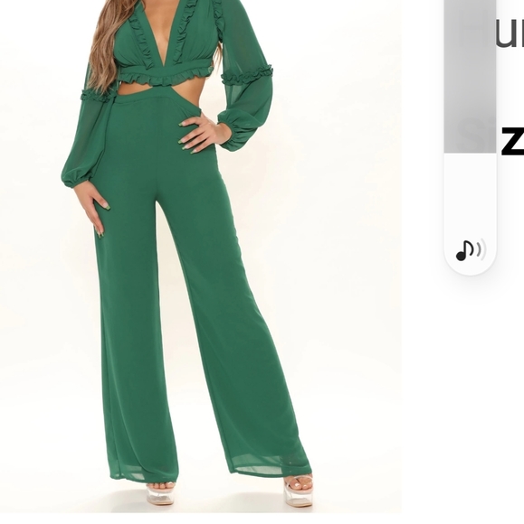 Black  open sided jumpsuit with sexy tie back. Size small - Picture 1 of 3